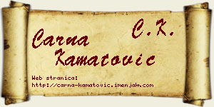 Čarna Kamatović vizit kartica
